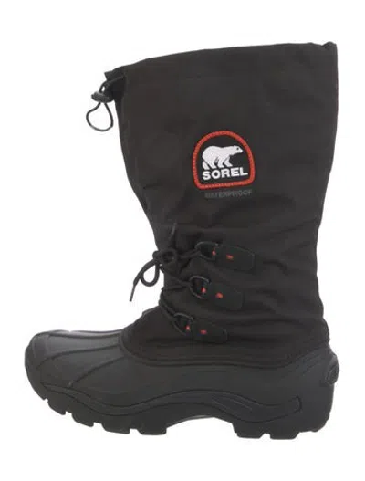 Pre-owned Sorel Rubber Snow Boots In Black