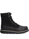 Sorel Men's Slabtown 62' Caribou Waterproof Leather Lace-up Boots In Black