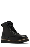 Sorel Men's Slabtown Leather Lace-up Boots In Black