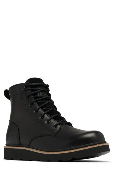 Sorel Men's Slabtown Leather Lace-up Boots In Black/chalk