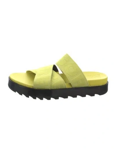 Pre-owned Sorel Slides In Green