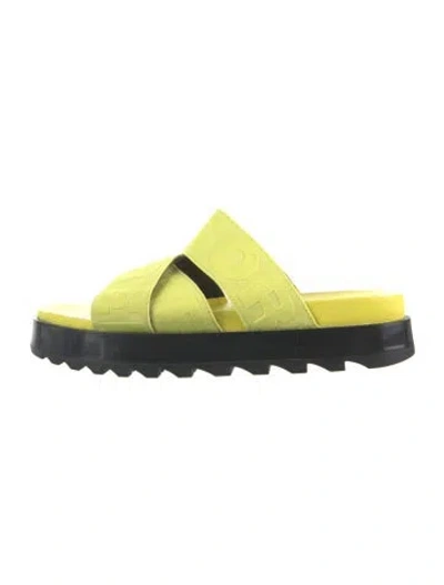 Pre-owned Sorel Slides In Yellow