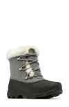 Sorel Snow Angel Faux Fur Detail Waterproof Boot In Quarry/black