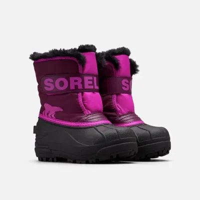 Sorel Kids' Snow Commander 1869562-562 Purple Waterproof Winter Boot Rhs8125 In Multi