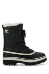 Sorel Stivali Caribou In Pelle Nera Donna