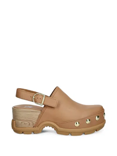 SOREL STUDDED SLINGBACK MULES