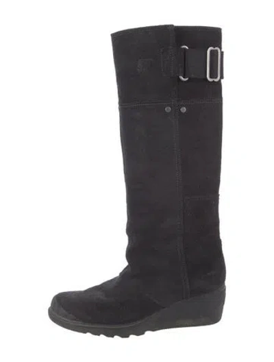 Pre-owned Sorel Suede Boots In Black
