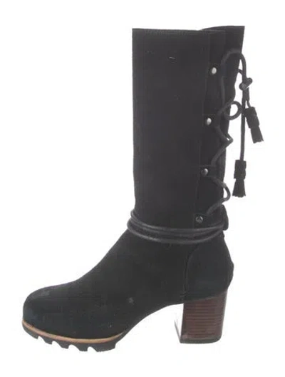 Pre-owned Sorel Suede Boots In Black
