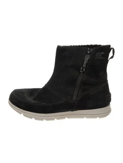 Pre-owned Sorel Suede Boots In Black