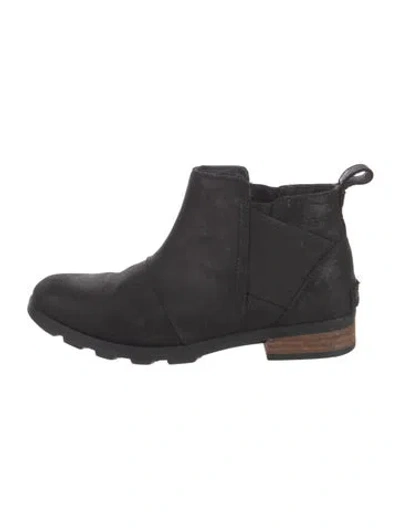 Pre-owned Sorel Suede Chelsea Boots In Black