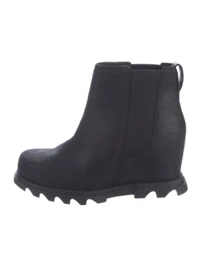 Pre-owned Sorel Suede Chelsea Boots In Black/blue