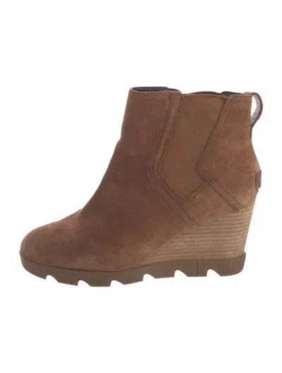 Pre-owned Sorel Suede Chelsea Boots In Brown