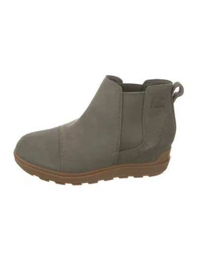 Pre-owned Sorel Suede Chelsea Boots In Green