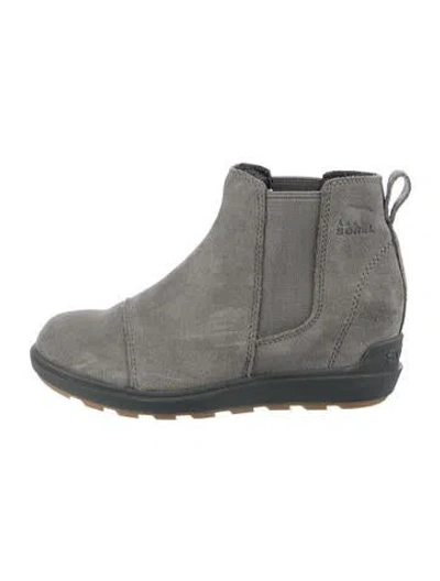Pre-owned Sorel Suede Chelsea Boots In Grey