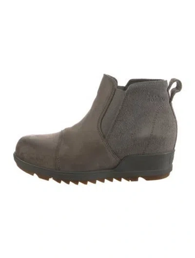 Pre-owned Sorel Suede Chelsea Boots In Grey