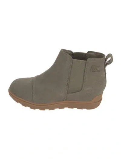 Pre-owned Sorel Suede Chelsea Boots In Neutral