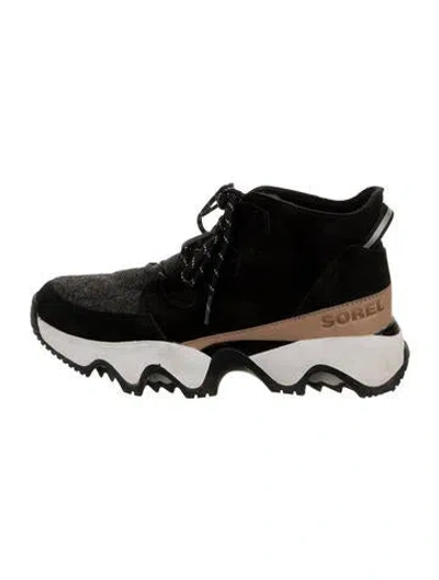 Pre-owned Sorel Suede Chunky Sneakers In Black