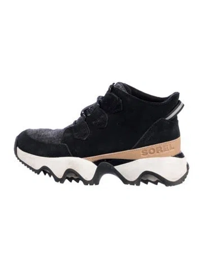 Pre-owned Sorel Suede Chunky Sneakers In Black