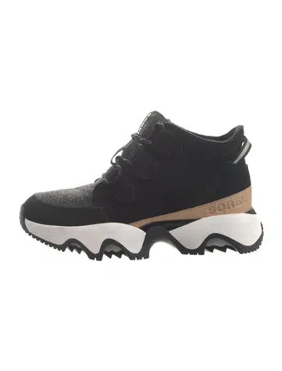 Pre-owned Sorel Suede Chunky Sneakers In Black
