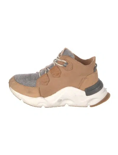 Pre-owned Sorel Suede Chunky Sneakers In Gray