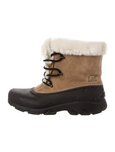 Pre-owned Sorel Suede Colorblock Pattern Lace-up Boots In Multi