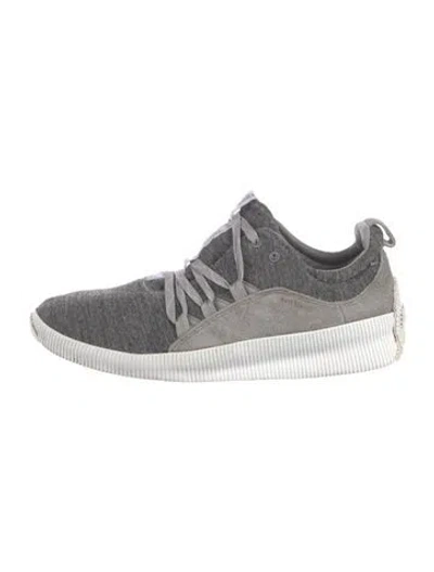 Pre-owned Sorel Suede Colorblock Pattern Sneakers In Gray