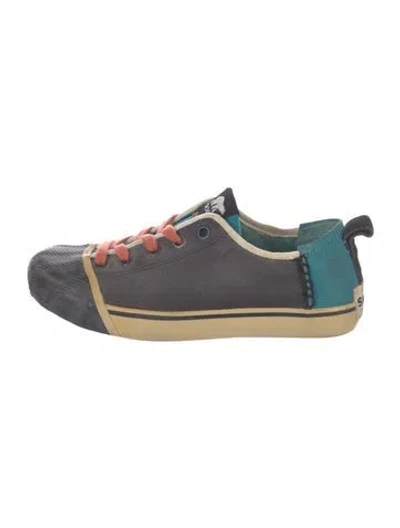 Pre-owned Sorel Suede Colorblock Pattern Sneakers In Multi