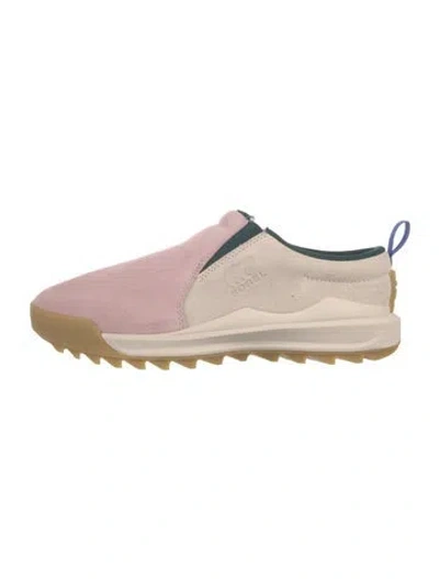 Pre-owned Sorel Suede Colorblock Pattern Sneakers In Neutral