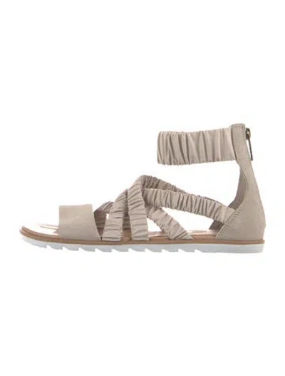 Pre-owned Sorel Suede Gladiator Sandals In Neutrals