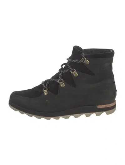 Pre-owned Sorel Suede Hiking Boots In Black