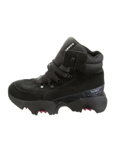 Pre-owned Sorel Suede Hiking Boots In Black/green