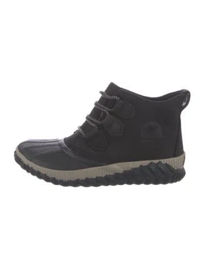 Pre-owned Sorel Suede Lace-up Boots In Black