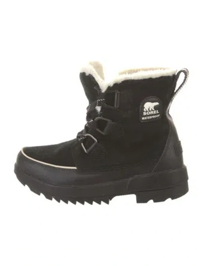 Pre-owned Sorel Suede Lace-up Boots In Black