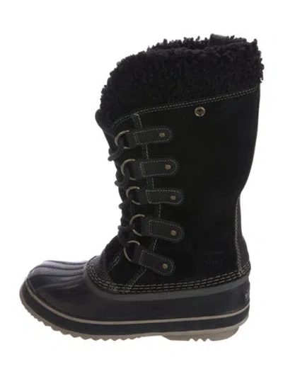 Pre-owned Sorel Suede Lace-up Boots In Black