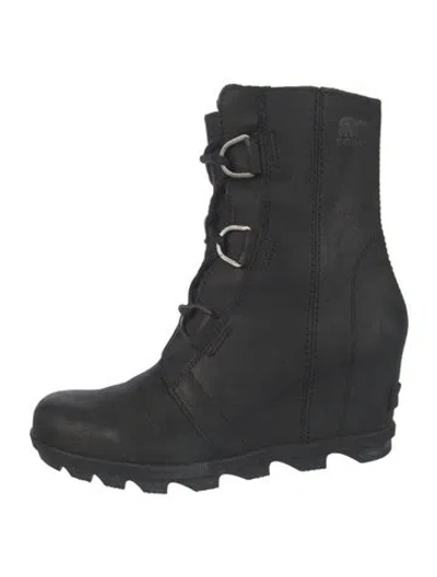 Pre-owned Sorel Suede Lace-up Boots In Black