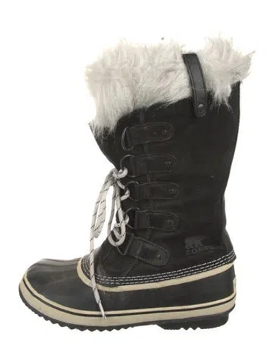 Pre-owned Sorel Suede Lace-up Boots In Black