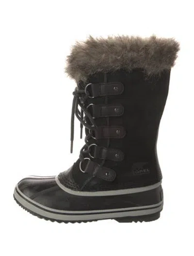 Pre-owned Sorel Suede Lace-up Boots In Black