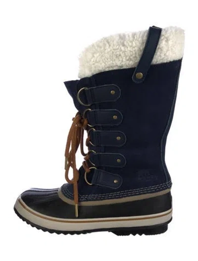 Pre-owned Sorel Suede Lace-up Boots In Blue