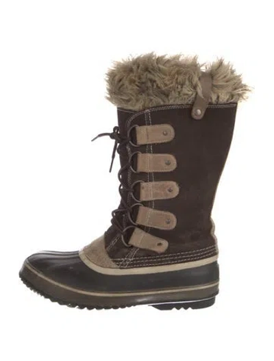 Pre-owned Sorel Suede Lace-up Boots In Brown