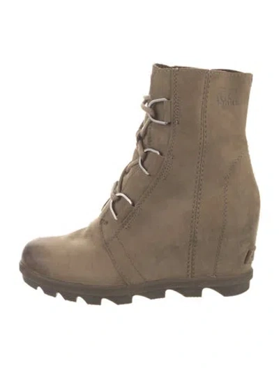 Pre-owned Sorel Suede Lace-up Boots In Brown