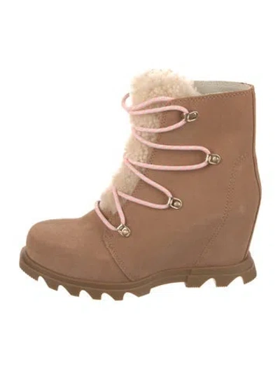 Pre-owned Sorel Suede Lace-up Boots In Brown