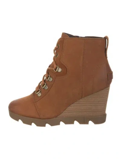 Pre-owned Sorel Suede Lace-up Boots In Brown