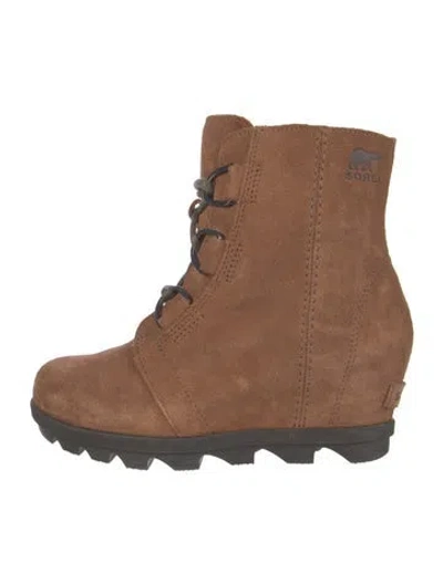 Pre-owned Sorel Suede Lace-up Boots In Brown