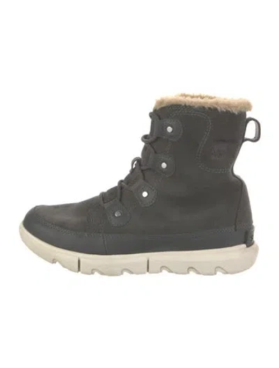 Pre-owned Sorel Suede Lace-up Boots In Gray