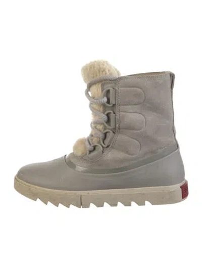 Pre-owned Sorel Suede Lace-up Boots In Gray