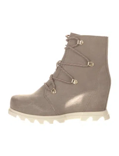 Pre-owned Sorel Suede Lace-up Boots In Gray