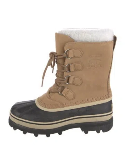 Pre-owned Sorel Suede Lace-up Boots In Neutral