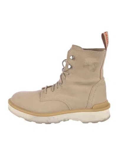 Pre-owned Sorel Suede Lace-up Boots In Neutral