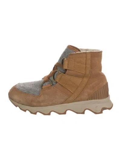 Pre-owned Sorel Suede Lace-up Boots In Neutral