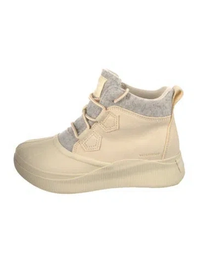 Pre-owned Sorel Suede Lace-up Boots In Neutral